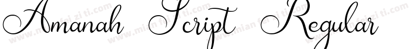 Amanah Script Regular字体转换